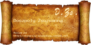 Doszpoly Zsuzsanna névjegykártya